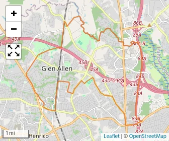 Area schools map